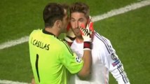 Iker Casillas Kisses Sergio Ramos for the last Minute Goal