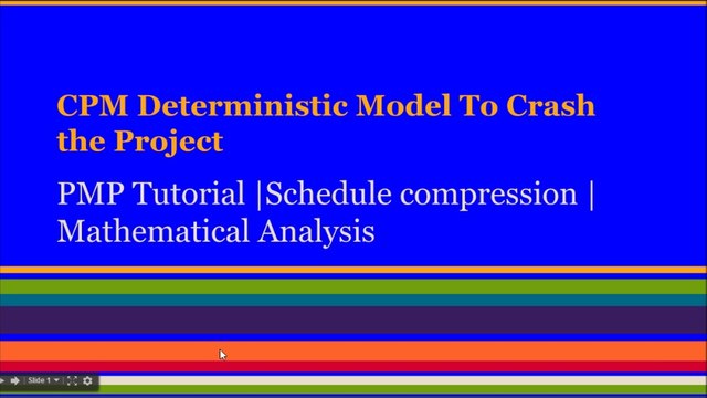 PMP® Exam Prep Online, PMP Tutorial | Critical Path Method (CPM) Deterministic Model for Schedule Compression, a Mathematical Analysis