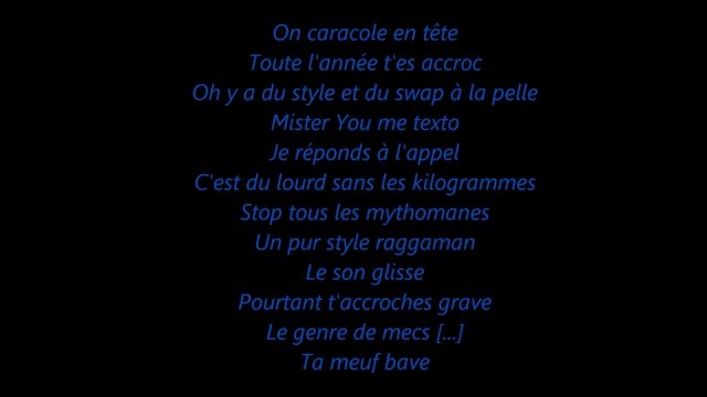 Mister You feat Colonel Reyel | Mets toi à l'aise (Paroles / Lyrics)