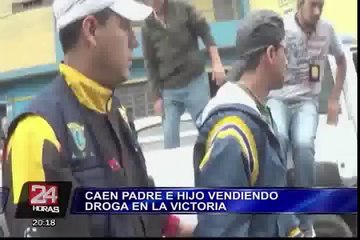 La Victoria: la policía capturó a padre e hijo por comercializar drogas