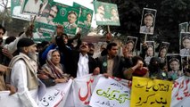 Ch ilyas Gujjar Protest For Pervez Musharraf At Lahore Press Club 7 Feb 2014