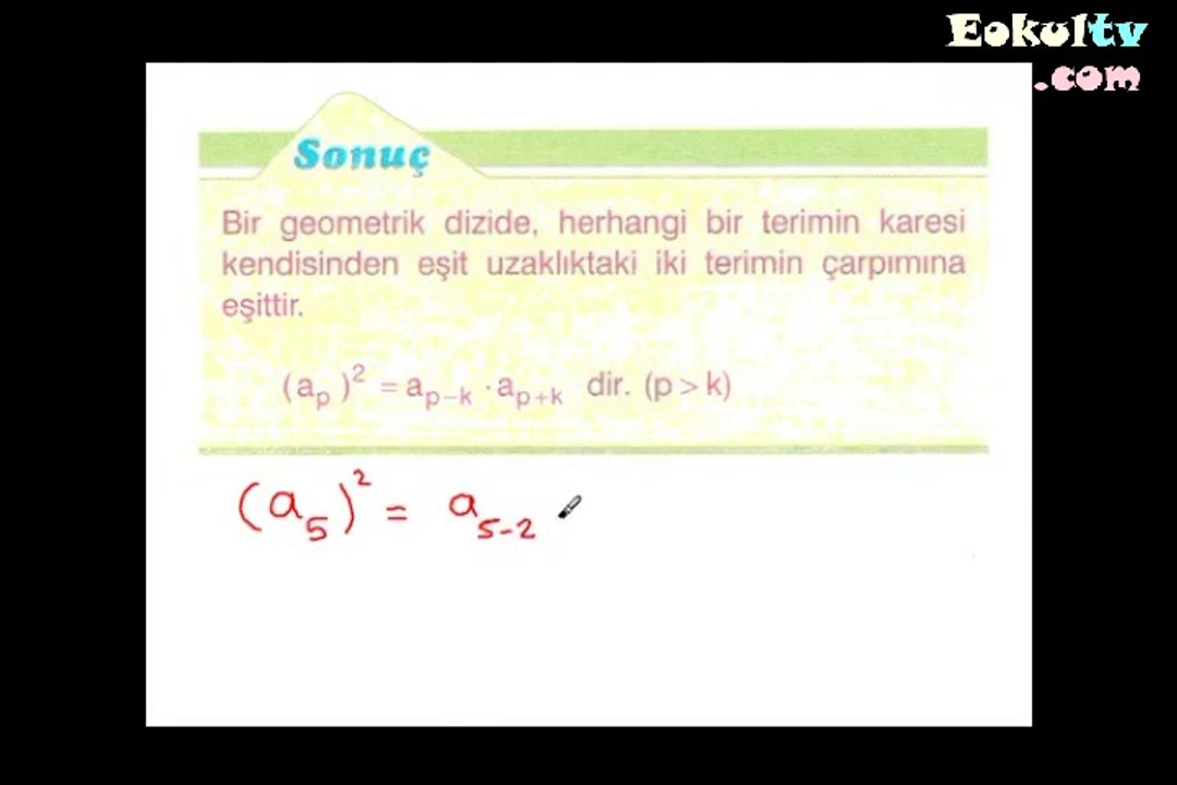 Aritmetik Ve Geometrik Dizi Konu Anlatımı Ekol Hoca 11. Sınıf Matematik 2 izle
