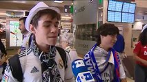 Los aficionados madridistas regresan a Madrid tras la consecución de la Liga de Campeones