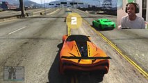 GTA 5 Funny Moments - Kwebbelkop Sucks At Stunts! (GTA V Online)