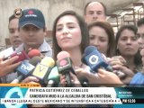 Patricia de Ceballos afirmó que habitantes de San Cristóbal son dignos de admirar