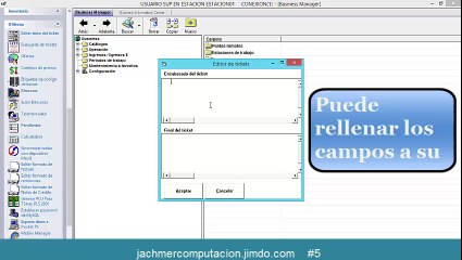 Editar texto del ticket - My Business