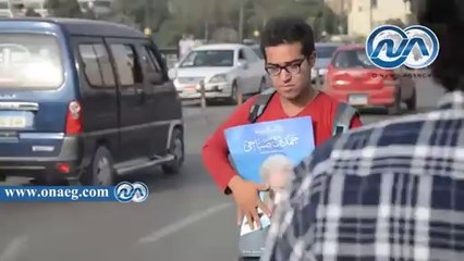 شاهد|| حملة "صباحي" توزع صوره أعلى "قصر النيل"