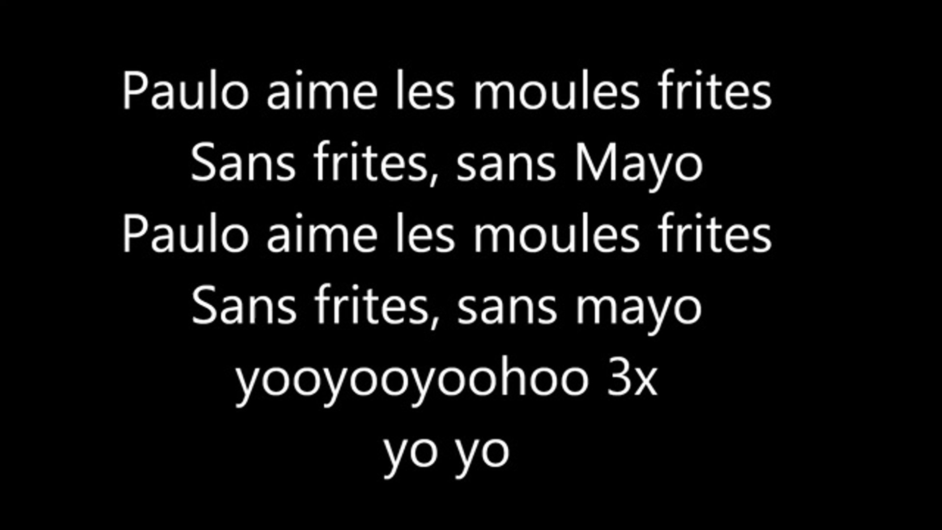 Stromae - Moules Frites (Paroles / Lyrics) - Vidéo Dailymotion