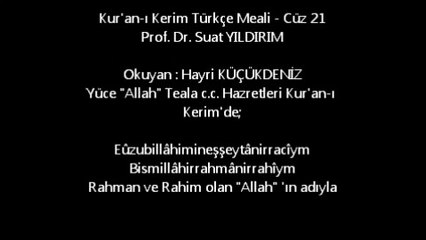 Kur-an-ı Kerim Türkçe Meali - Cüz 21