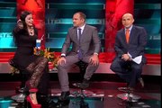 Larissa Riquelme alborotó con su belleza los estudios de Teledeportes (3/3)