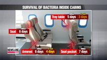 Bacteria can survive on planes for days