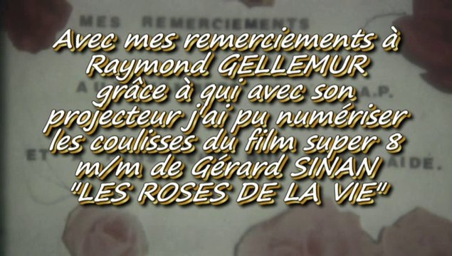 MICHOU W-D.D. - PRESENTE - PENDANT LE TOURNAGE DU FILM DE GERARD SINAN - LES ROSES DE LA VIE.