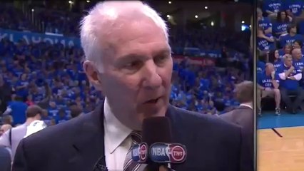 Gregg Popovich Chilly Sideline Interview - Game 3 WCF
