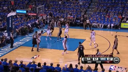 Kawhi Leonard Dunks On Serge Ibaka - Game 3 WCF