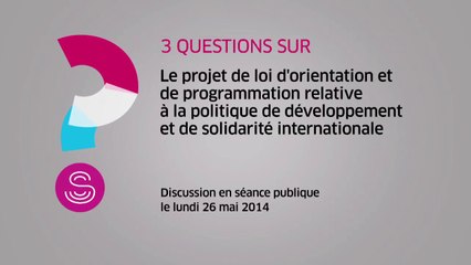 [Questions sur] Le projet de loi relatif à la solidarité internationale