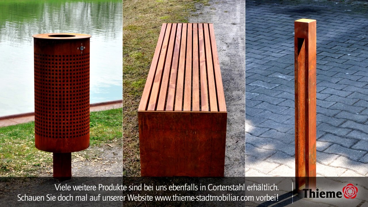 Hockerbank göteborg aus cortenstahl