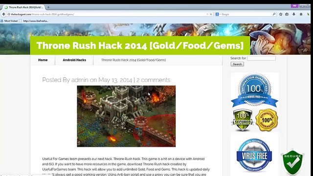 Latest Throne Rush Hack tool 2014 [Gold/Food/Gems] Android/iOS May 2014