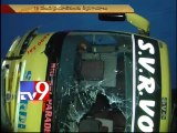 15 injured as SVR Travels bus turns turtle in Kurnool