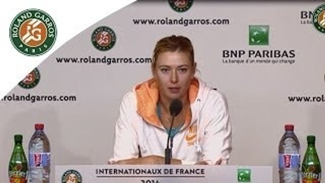 Conférence de presse Maria Sharapova 1er tour de Roland Garros