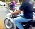 crazy and great  Lahoreye brave bike one wheeling.