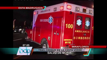 Oficial de la Marina sufrió aparatoso accidente en la Costa Verde