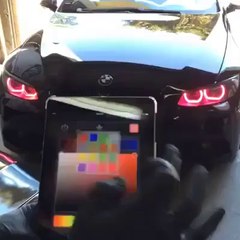 color changing front light of car very nice.