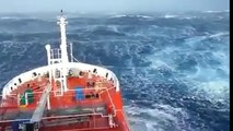how ship faces the anger of sea.