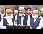 Jamaat-e-Islami Pakistan Ameer Siraj ul Haq Talking To Media In Lahore - 26 May 2014