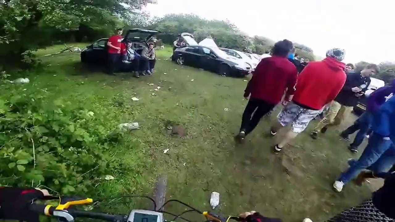 Found a wild Rave party during Mountain Bike session!