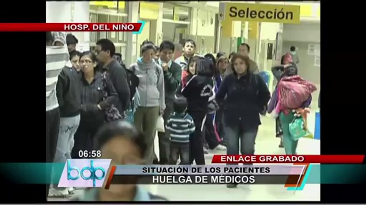 Huelga Médica: Aseguran que atención médica en Hospital del Niño es normal