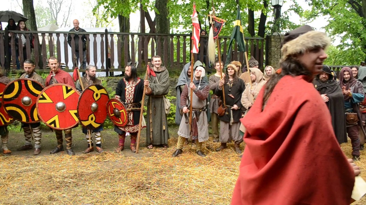 IX Jarmark Średniowieczny 2014 - Przywitanie Bractwa Zamku Grodno