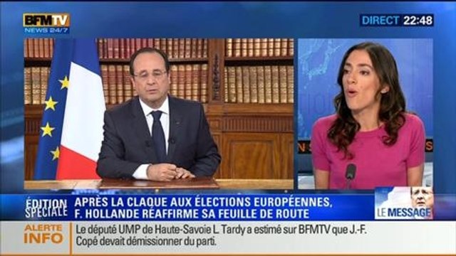 Le Soir BFM: Allocution de François Hollande: Malgré la déroute aux européennes, le président réaffirme sa feuille de route - 26/05