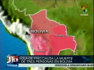 Intensa ola de frío causa muerte de tres personas en Bolivia