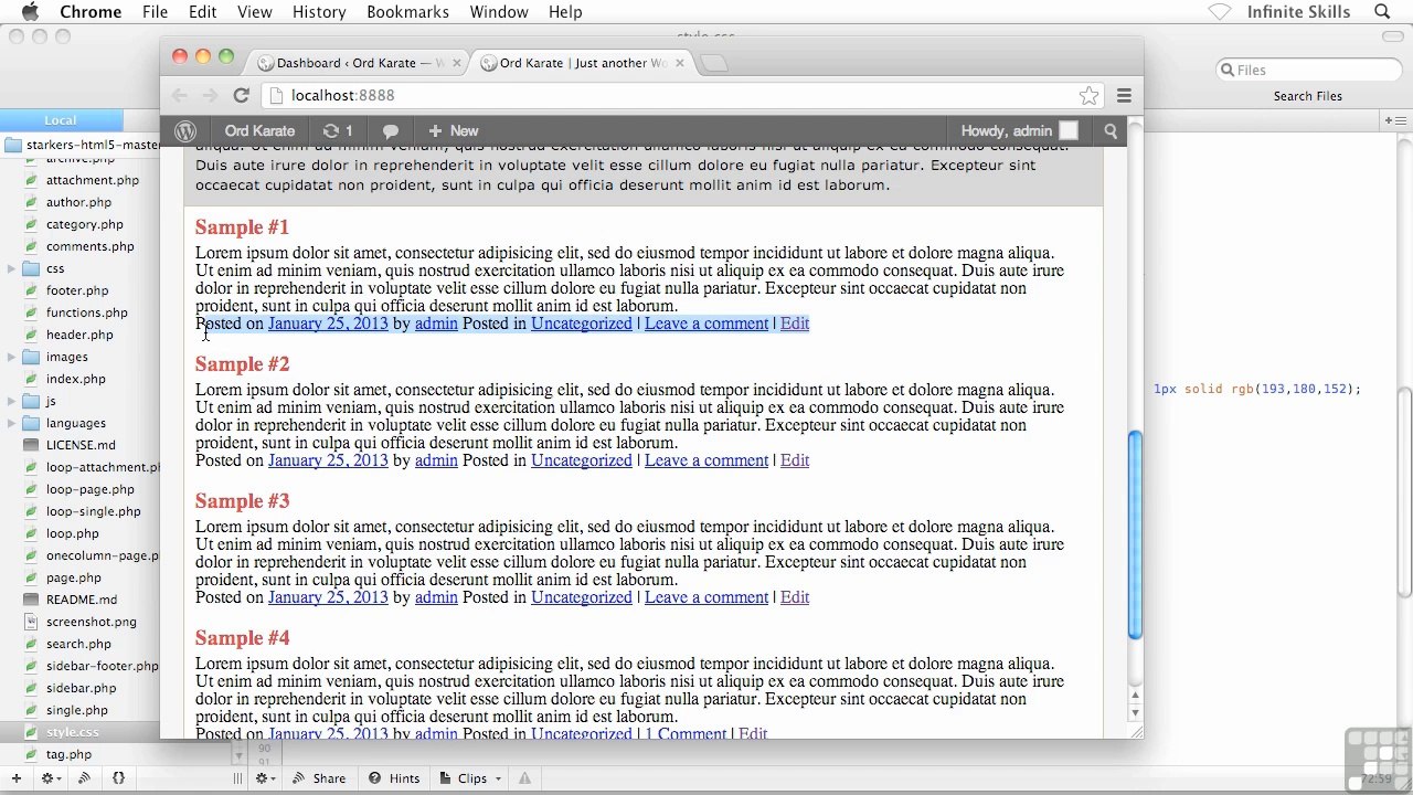 Finishing Up With The Blog Loop Formatting