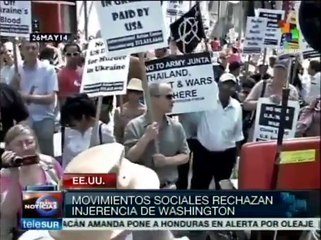 Grupos sociales protestan contra intervención de EEUU en Venezuela