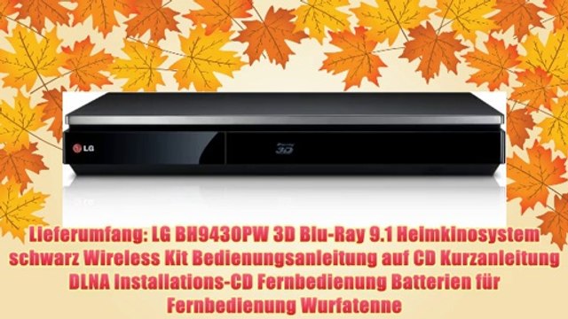 LG BH9430PW 3D Blu-Ray 9.1 Heimkinosystem mit Wireless Lautsprecher (1460 Watt HDMI) schwarz