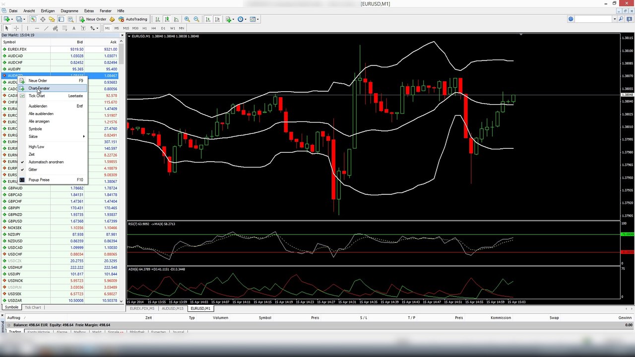 Folge 002 60 sekunden optionen strategie - einstellungen des templates und indikatoren
