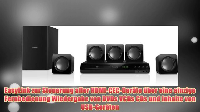 Philips HTD3510/12 5.1 Heimkinosystem (DVD 300W 4 Sat.LS HDMI 1080p upsc. Dig. Opt. Audio-In)