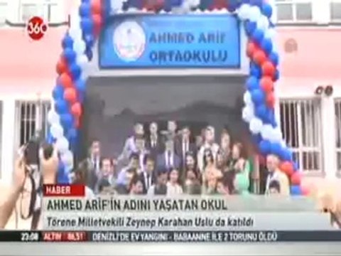 Zeynep Karahan Uslu 23 Mayıs 2014, 360 TV, Ahmed Arif'in Adı Siverek'te Bir Okulda Yaşayacak