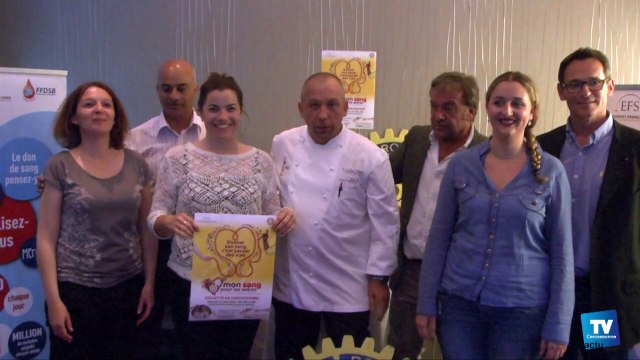 En donnant son sang samedi à Carcassonne, Franck Putelat, le Chef aux Deux étoiles, vous prépare un bon repas !