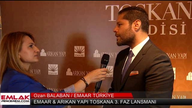 Ozan Balaban Emaar & Arıkan Yapı Toskana Vadisi lansmanı Hatice Kolçak söyleşisi