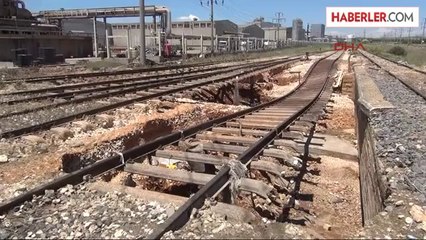 Gaziantep'te Yağmur Tren Raylarını Çökertti