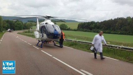 Accident sur la D669 entre une voiture et un camion