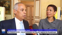 La ministre s'est entretenue avec M. Victorin LUREL, député, président du Conseil régional de Guadeloupe