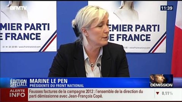 Édition spéciale démission de Copé : Marine Le Pen - 27/05 7/14