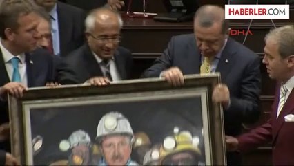 Başbakan Erdoğan'a Madenci Tablosu Hediye Edildi