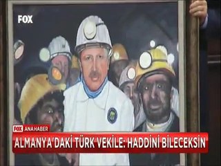 Başbakan Erdoğan'a grup toplantısında hediye edilen madenci tablosu