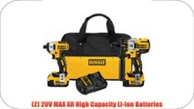 DEWALT DCK296M2 20V XR Lithium Ion Brushless Premium Hammerdrill and Impact Driver Combo Kit