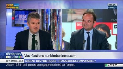 Argent des politiques: est-ce que la transparence est impossible ?, dans Les Décodeurs de l'éco - 27/05 5/5