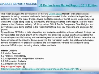 USA Denim Jeans Industry Research Report